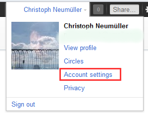 Google Plus  Account löschen