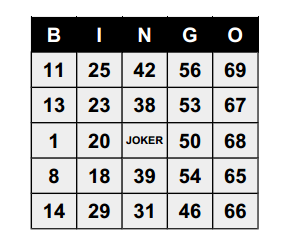Beispiel Bingo-Karte
